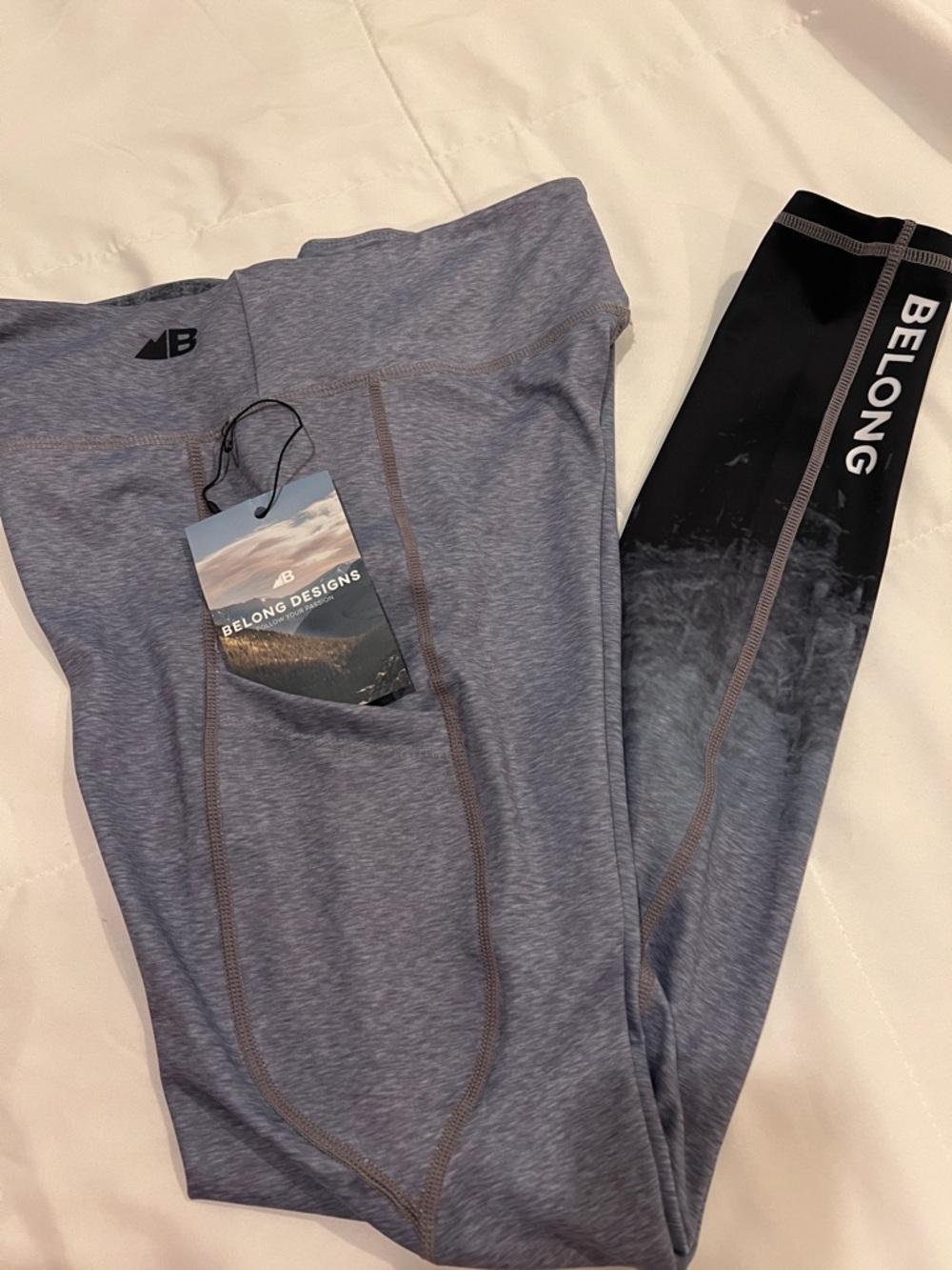 Women’s purple/Gray Ombre Pocket Leggings